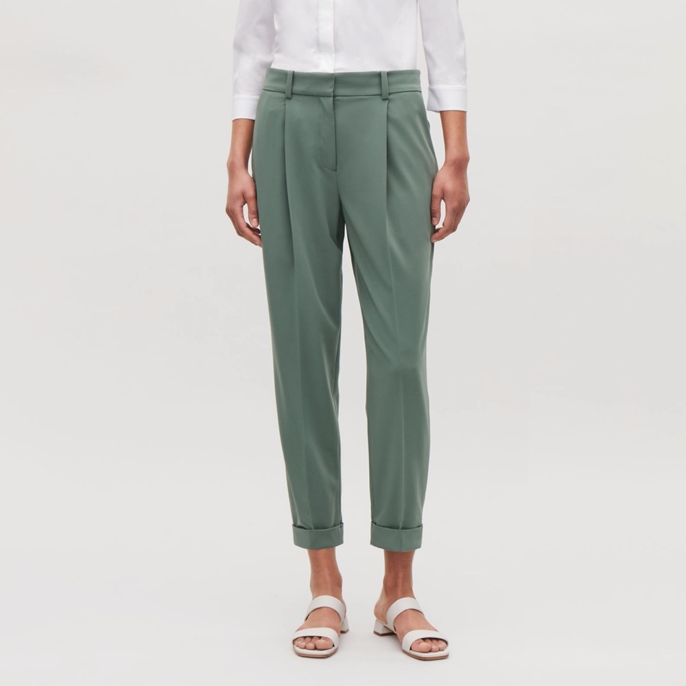 Cos Green Tailored Trousers